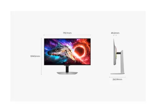 Монитор, Samsung 32'' LS32HG800SU Odyssey OLED G8 4K 3840x2160 0.03ms 240Hz Glare Free DP 2.1 (UHBR20) & USB-C (98W) Silver + Logitech G102 Mouse, Lightsync RGB, 8000 DPI, 6 Programmable Buttons, Black - image 2