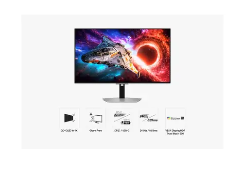 Монитор, Samsung 32'' LS32HG800SU Odyssey OLED G8 4K 3840x2160 0.03ms 240Hz Glare Free DP 2.1 (UHBR20) & USB-C (98W) Silver + Logitech G102 Mouse, Lightsync RGB, 8000 DPI, 6 Programmable Buttons, Black - image 6