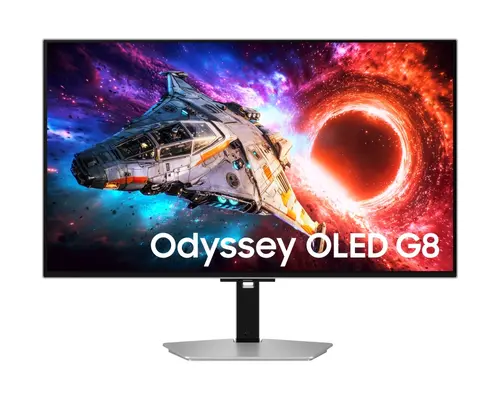 Монитор, Samsung 32'' LS32HG800SU Odyssey OLED G8 4K 3840x2160 0.03ms 240Hz Glare Free DP 2.1 (UHBR20) & USB-C (98W) Silver + Logitech G102 Mouse, Lightsync RGB, 8000 DPI, 6 Programmable Buttons, Black
