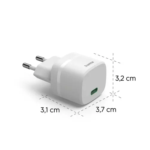 HAMA Зарядно устройство, 30 W, GaN, USB-C, PD/Qualcomm®, Zero Standby, бяло - image 10