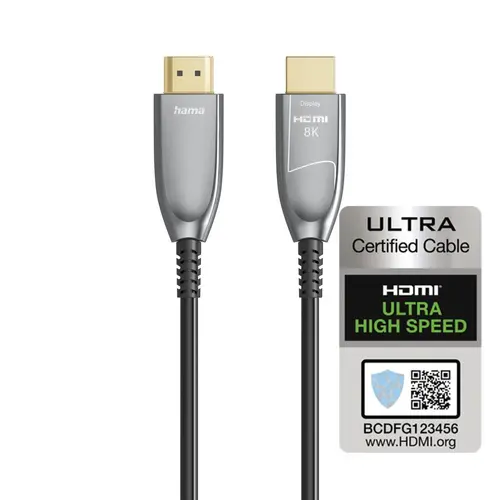 HAMA Оптичен HDMI кабел, ултра високоскоростен, AOC, сертифициран, 8K, алуминий, 10 м - image 10