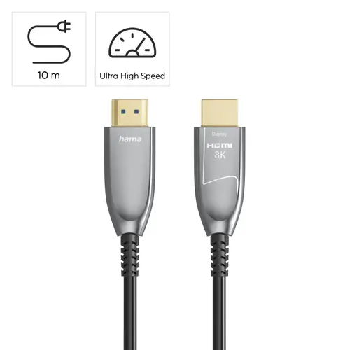 HAMA Оптичен HDMI кабел, ултра високоскоростен, AOC, сертифициран, 8K, алуминий, 10 м - image 8