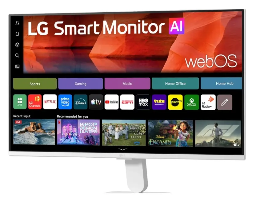Монитор, LG 27U511SB-W, 27" IPS Smart webOS23, 120Hz, 5ms, 1500:1, 250cd/m, FHD 1920x1080, ThinQ, sRGB 99%, HDR 10, HDMI, USB, Bluetooth, AirPlay 2, Speacers 5W x 2, Tilt, White - image 1