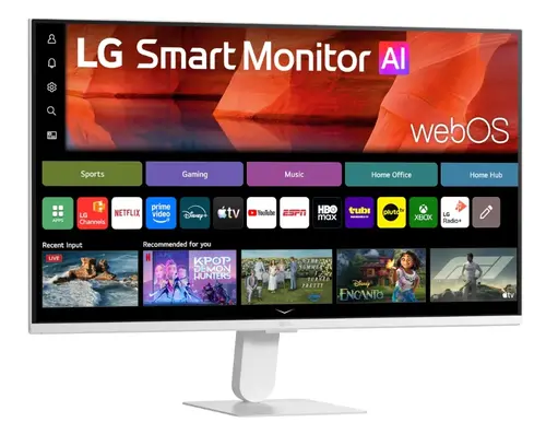 Монитор, LG 27U511SB-W, 27" IPS Smart webOS23, 120Hz, 5ms, 1500:1, 250cd/m, FHD 1920x1080, ThinQ, sRGB 99%, HDR 10, HDMI, USB, Bluetooth, AirPlay 2, Speacers 5W x 2, Tilt, White - image 2