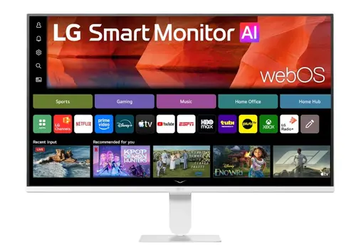 Монитор, LG 27U511SB-W, 27" IPS Smart webOS23, 120Hz, 5ms, 1500:1, 250cd/m, FHD 1920x1080, ThinQ, sRGB 99%, HDR 10, HDMI, USB, Bluetooth, AirPlay 2, Speacers 5W x 2, Tilt, White