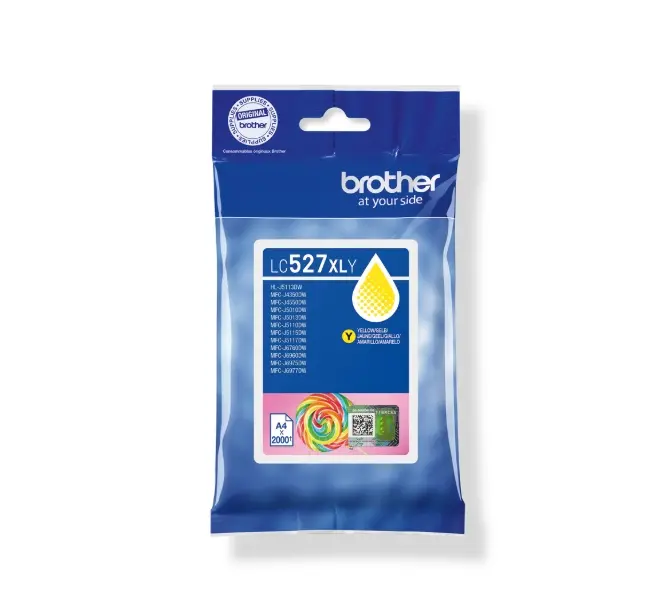 Консуматив, Brother LC527XLY  Yellow Ink Cartridge for MFCJ5010DW/MFCJ5110DW - 2000 page yield - image 2