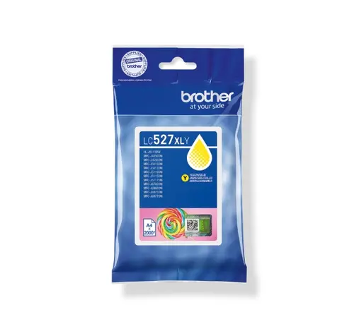 Консуматив, Brother LC527XLY Yellow Ink Cartridge for MFCJ5010DW/MFCJ5110DW - 2000 page yield - image 2