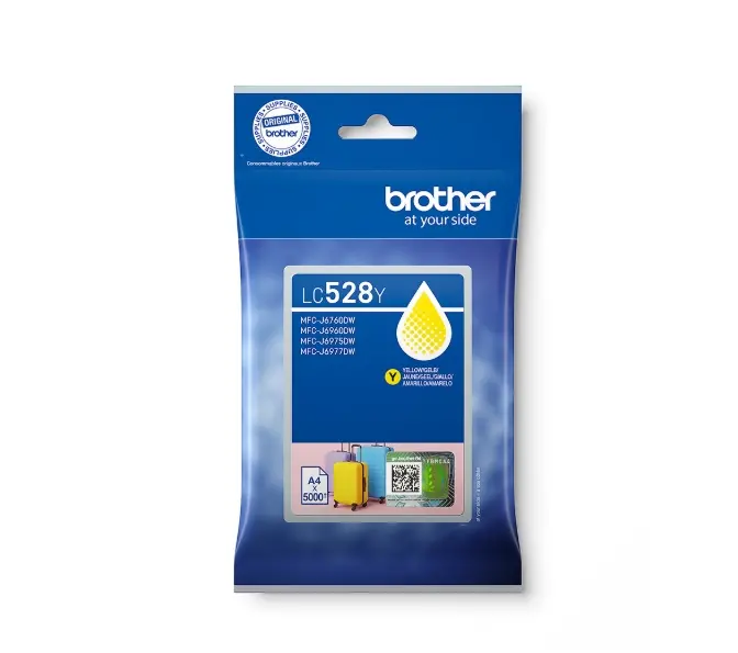 Консуматив, Brother LC528Y Yellow Ink Cartridge for MFCJ5010DW/MFCJ5110DW - 5000 page yield - image 2