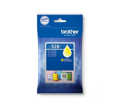 Консуматив, Brother LC528Y Yellow Ink Cartridge for MFCJ5010DW/MFCJ5110DW - 5000 page yield - image 2