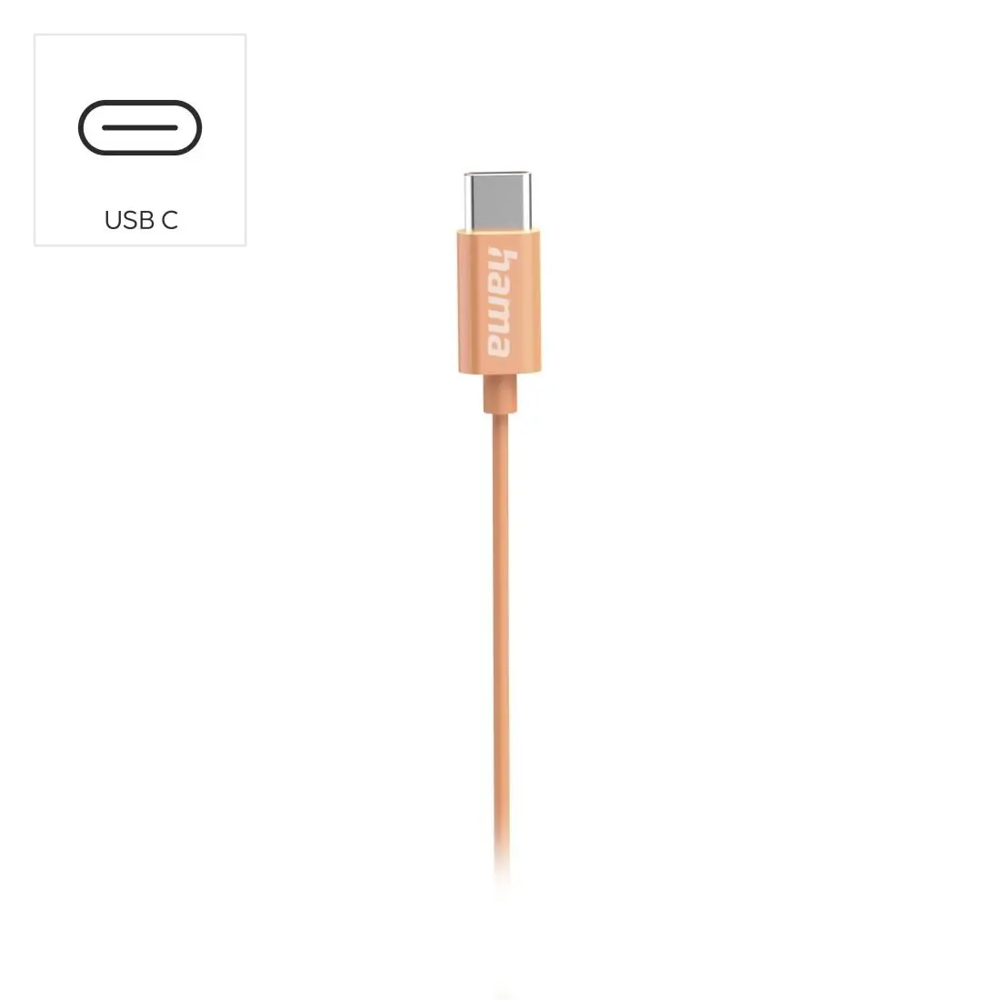HAMA Слушалки “Curly”, USB-C, микрофон, оранжев - image 8