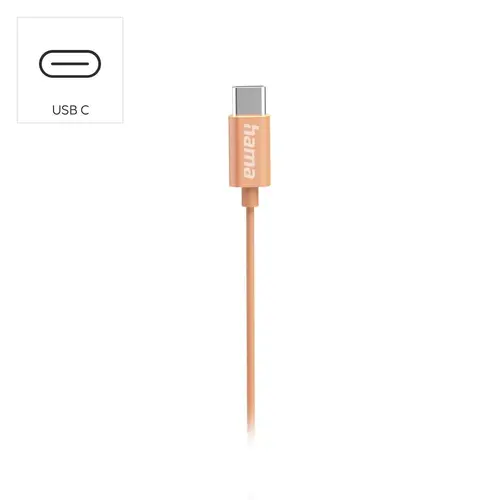 HAMA Слушалки “Curly”, USB-C, микрофон, оранжев - image 8