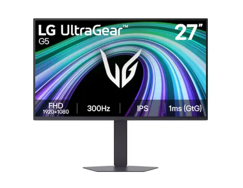 Монитор, LG 27G550B-B, UltraGear 27" IPS, AG, 300Hz, 1ms GtG, 700:1, sRGB 99%, 250cd/m2, Full HD 1920x1080, HDR10, AMD FreeSync, G-SYNC Compatible, VRR, HDMI, DisplayPort, Headphone Out, Black Stabilizer,Tilt/Height/Swivel/Pivot, Black