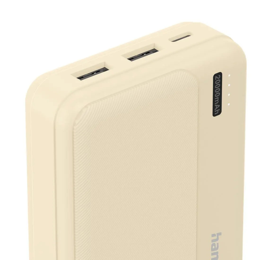HAMA Външна батерия "Pocket 20", 20000 mAh, Изходи: 2x USB-A, бежов - image 6