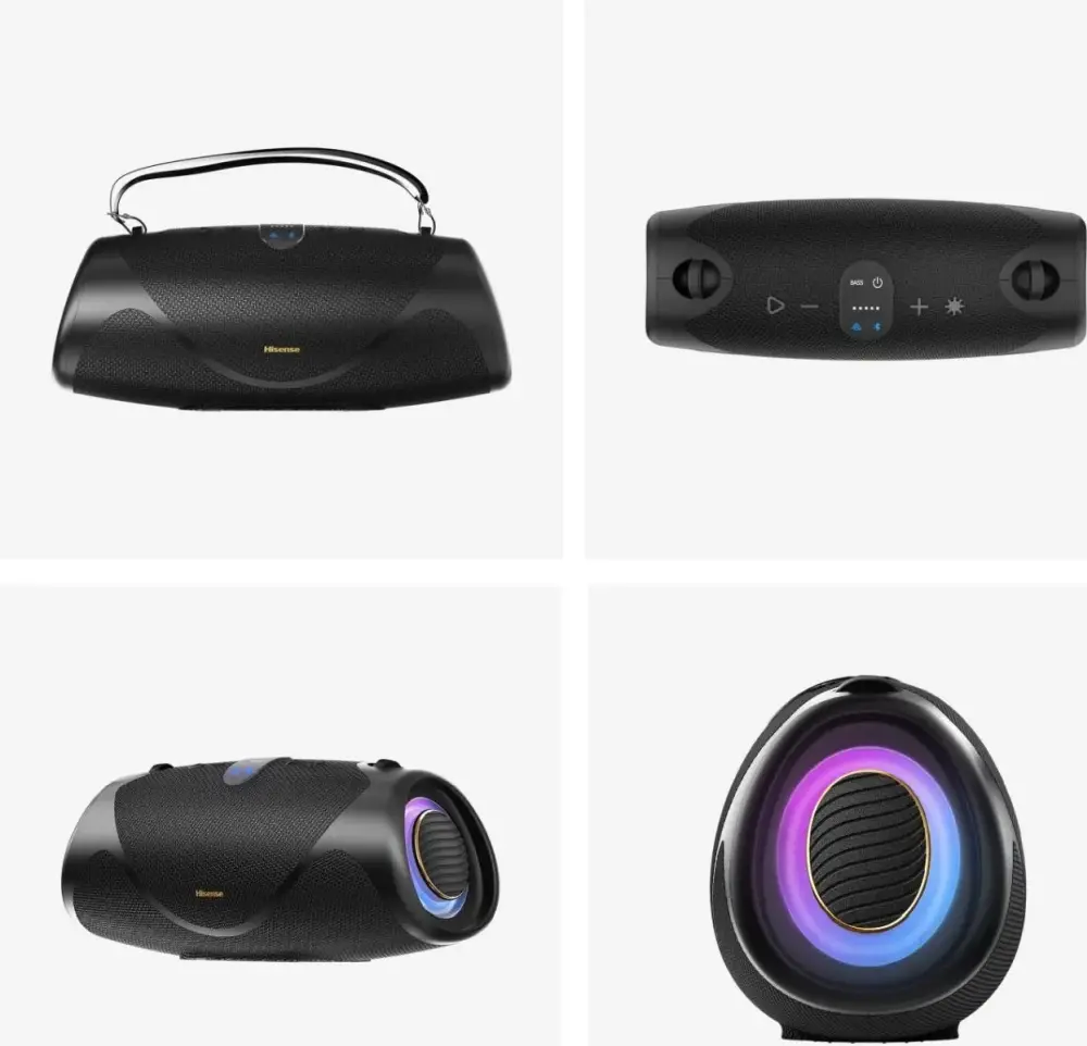 Аудио система, Hisense, WeBoom, Party speaker 2.0 Ch., 140W, BT, 20h play,IP67 Water and Dust Proof,Ambient Light,Dual-way Strap,Built-in Powerbank,Black - image 2