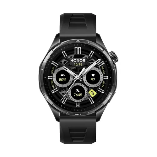 Часовник, Honor Watch 6 BT 32MB+4GB Shadow Black Black Fluoroelastomer Strap EU Version
