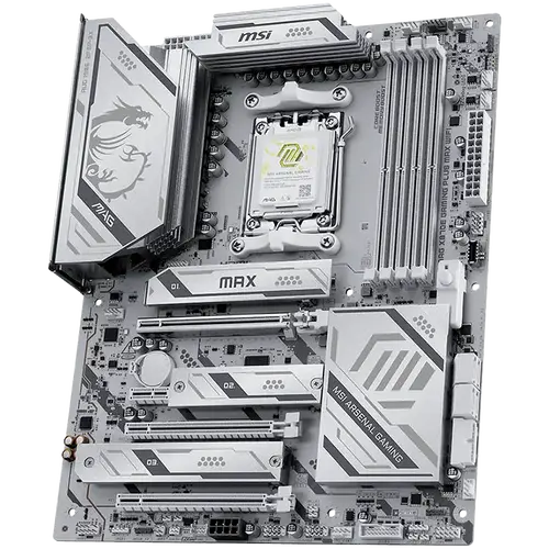 MSI X870E GAMING PLUS MAX WIFI, ATX, Socket AM5, 4x DDR5 Dual Channel DDR5 up to 8200(OC)MHz, 3x PCIe x16 slot, 3x M.2 slot, 4x USB 2.0, 2x USB 5Gbps, 2x USB 10Gbps, 1x 20Gbps Type-C, 1x 40Gbps Type-C, HDMI, 7.1 HD Audio, 5G LAN, WiFI 7, BT, 3Y