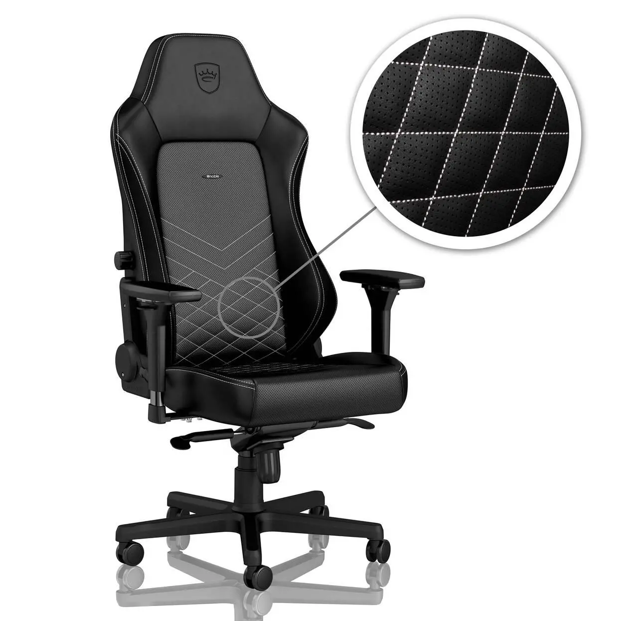 Геймърски стол noblechairs HERO - Black/Platinum-White - image 1