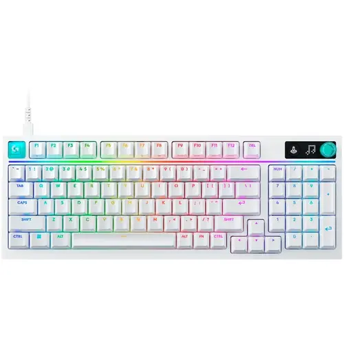 LOGITECH G316 X 98 Tastatură gaming cu fir - ALBĂ - US INT'L - USB - EMEA28i - 935 - TACTILE - 1