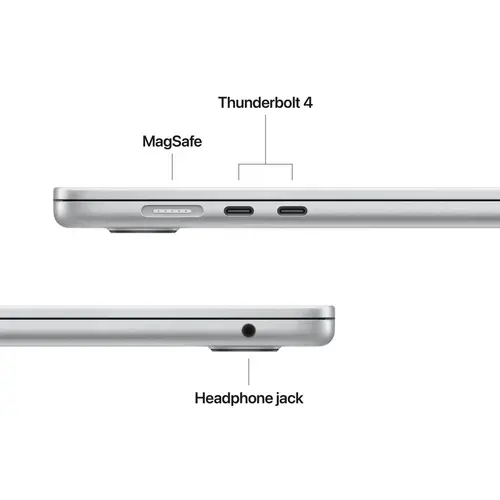 Лаптоп, Apple MacBook Air 15.3: with Liquid Retina,M5 chip (10-core CPU), 16GB, 512GB SSD, M5 10-core GPU, macOS, Silver, INT keyboard - image 3