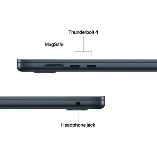 Лаптоп, Apple MacBook Air 15.3: Apple M5 chip with 10-core CPU and 10-core GPU, 16GB, 1TB SSD - Midnight - image 3