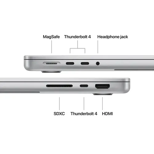 Лаптоп, Apple 14-inch MacBook Pro: Apple M5 chip with 10-core CPU and 10-core GPU, 24GB, 1TB SSD - Silver - image 4