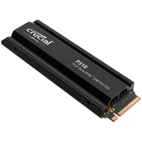 Crucial P310 1TB PCIe Gen4 2280 NVMe M.2 SSD with heatsink