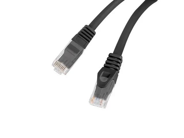 Кабел, Lanberg patchcord CAT.6 utp lszh cu 0.25m black fluke passed - image 2