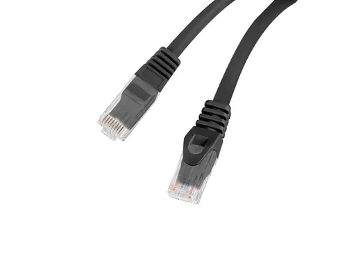 Кабел, Lanberg patchcord CAT.6 utp lszh cu 0.25m black fluke passed - image 2