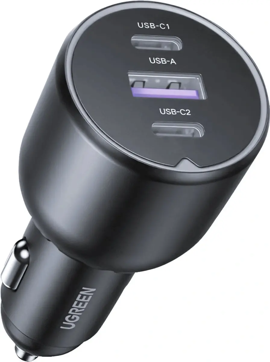 UGREEN 130W φορτιστής αυτοκινήτου 3 θυρών για γρήγορη φόρτιση