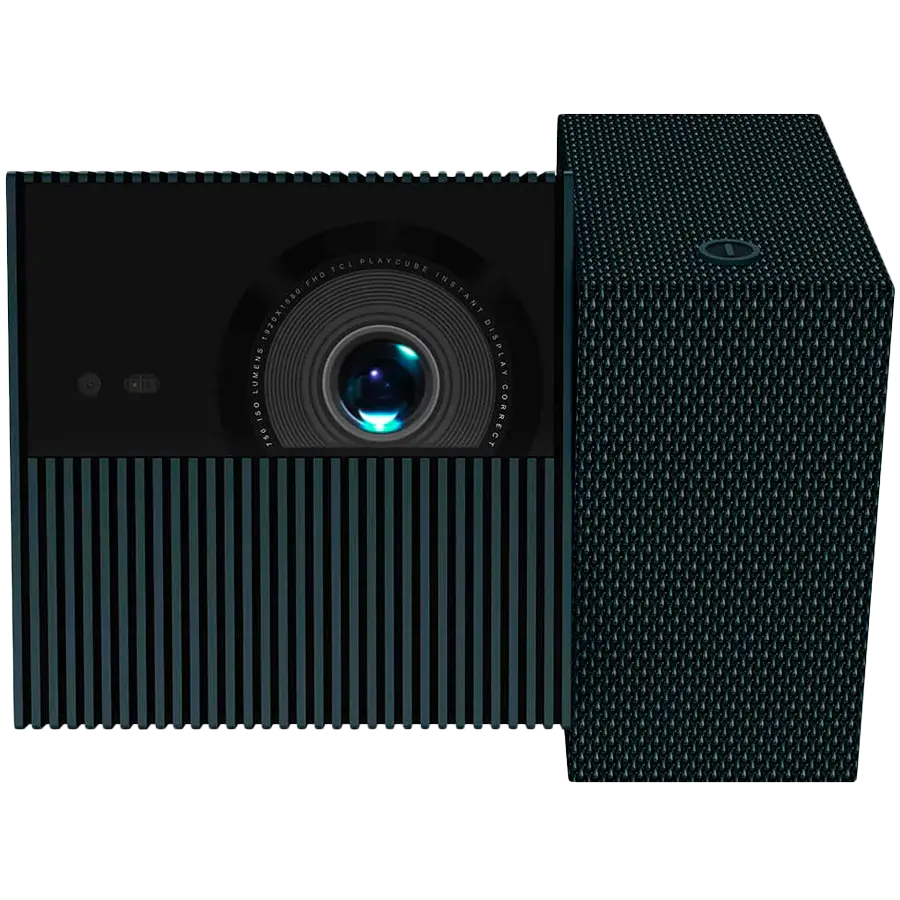 Proiector TCL PLAYCUBE, 1080P Native, 750 ISO Lumens, Google TV, certificat Netflix, difuzor 5W, suport pivotant 90°, baterie 66Wh