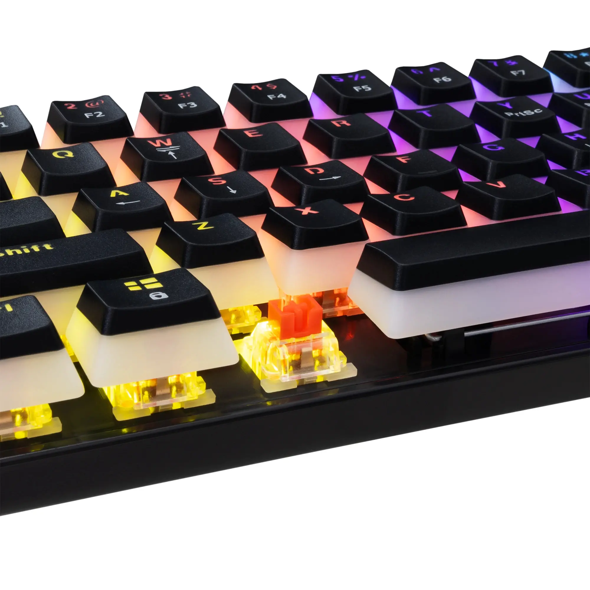 White Shark геймърска механична клавиатура Gaming Mechanical Keyboard ASHIKO 2 - Red Switches (English US), Black - image 3