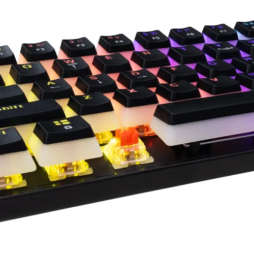 White Shark геймърска механична клавиатура Gaming Mechanical Keyboard ASHIKO 2 - Red Switches (English US), Black - 4