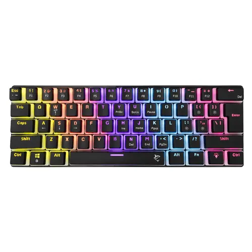 White Shark геймърска механична клавиатура Gaming Mechanical Keyboard ASHIKO 2 - Red Switches (English US), Black