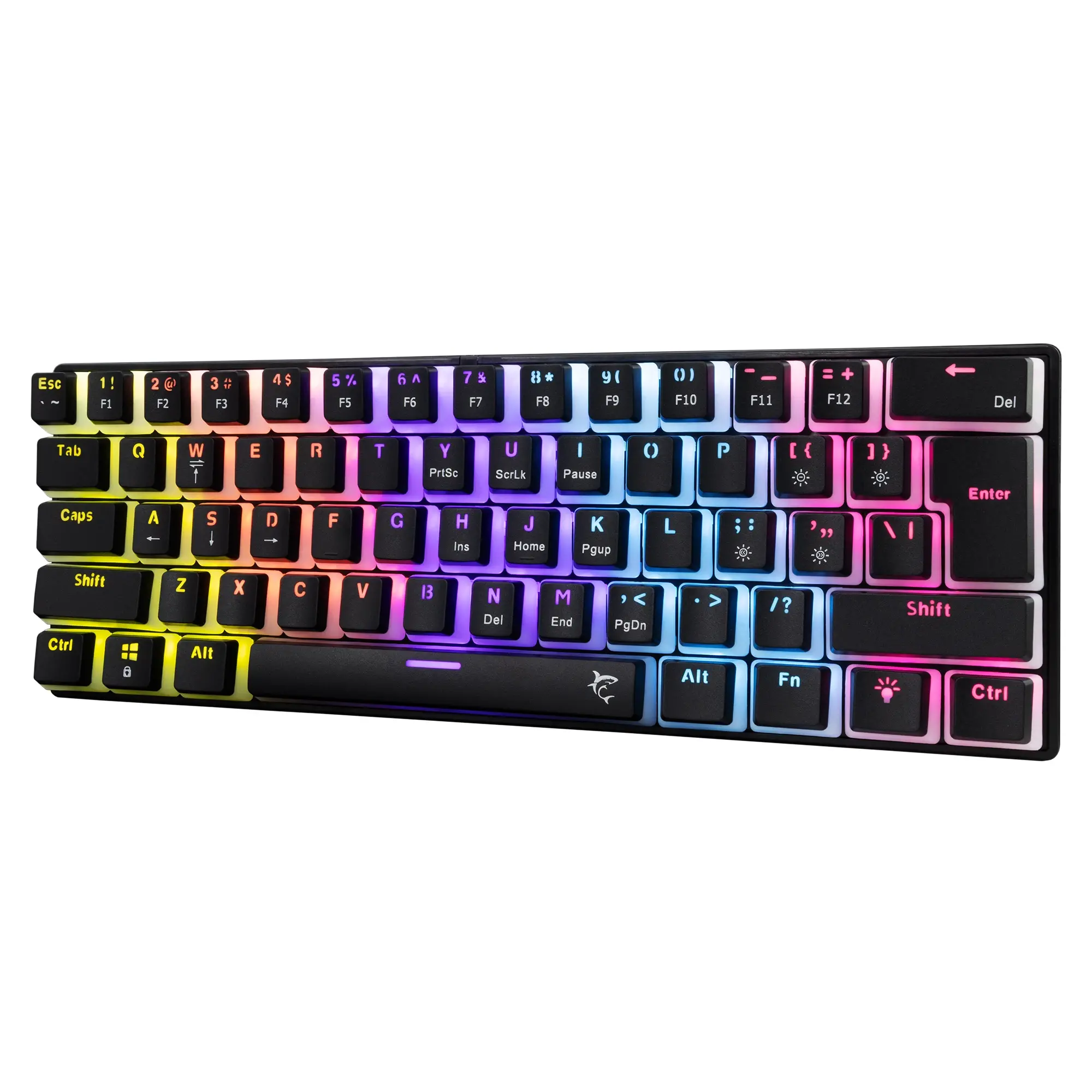 White Shark геймърска механична клавиатура Gaming Mechanical Keyboard ASHIKO 2 - Blue Switches (English US), Black - image 1