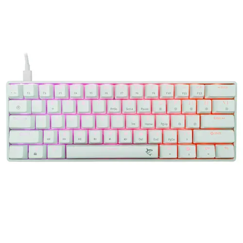 White Shark геймърска механична клавиатура Gaming Mechanical Keyboard SHINOBI 2 - YUSYA 5P Red Switches (English US), White - 2