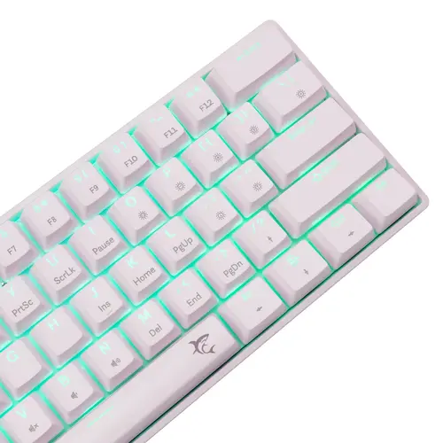 White Shark геймърска механична клавиатура Gaming Mechanical Keyboard SHINOBI 2 - YUSYA 5P Red Switches (English US), White - 3