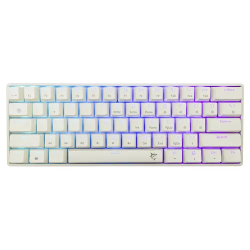 White Shark геймърска механична клавиатура Gaming Mechanical Keyboard SHINOBI 2 - YUSYA 5P Red Switches (English US), White - 1