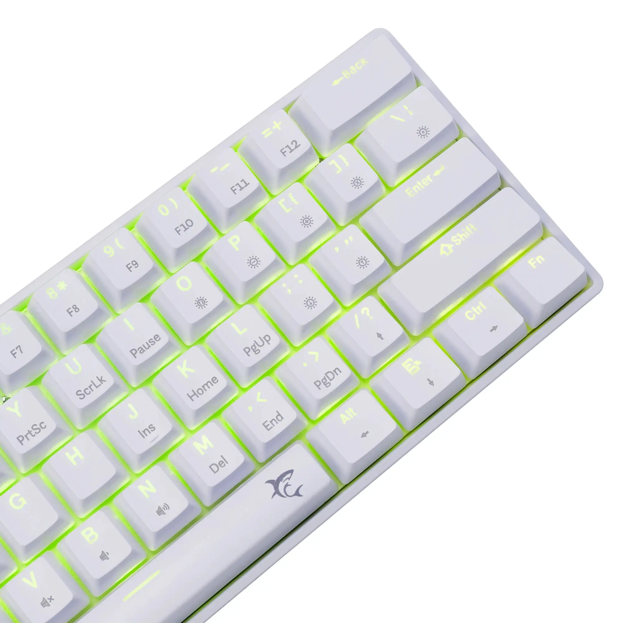 White Shark геймърска механична клавиатура Gaming Mechanical Keyboard SHINOBI 2 - YUSYA 5P Blue Switches (English US), White - image 2