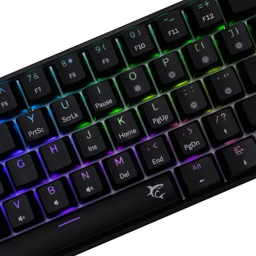 White Shark геймърска механична клавиатура Gaming Mechanical Keyboard SHINOBI 2 - YUSYA 5P Blue Switches (English US), Black - 3