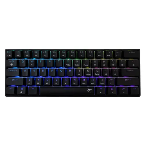 White Shark геймърска механична клавиатура Gaming Mechanical Keyboard SHINOBI 2 - YUSYA 5P Blue Switches (English US), Black - 1