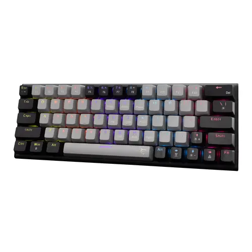 White Shark геймърска механична клавиатура Gaming Mechanical Keyboard WAKIZASHI 2 - Red Switches (English US), Gray, Black - 2
