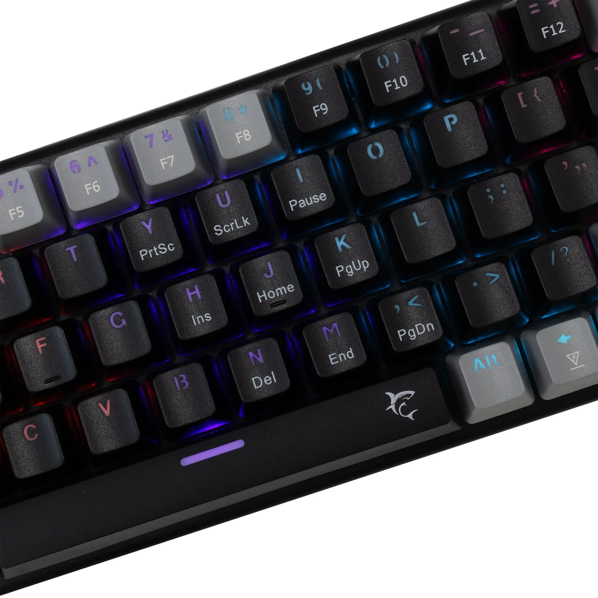 White Shark геймърска механична клавиатура Gaming Mechanical Keyboard WAKIZASHI 2 - Red Switches (English US), Black, Gray - image 2