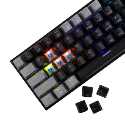 White Shark геймърска механична клавиатура Gaming Mechanical Keyboard WAKIZASHI 2 - Blue Switches (English US), Black, Gray - 2