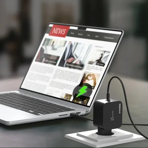 j5create Зарядно 67W GaN PD USB-C® Mini Charger с 4.5 mm 3 вида DC конвертора - image 2