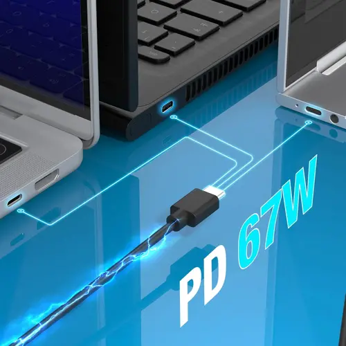 j5create Зарядно 67W GaN PD USB-C® Mini Charger с 4.5 mm 3 вида DC конвертора - image 3