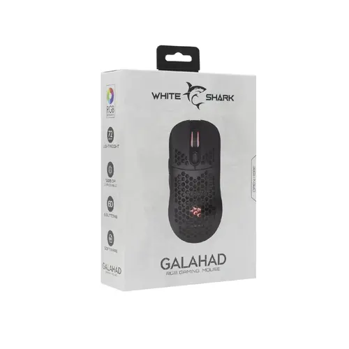 White Shark геймърска мишка Gaming Mouse GALAHAD - 7200dpi, 1000Hz, Black - image 7