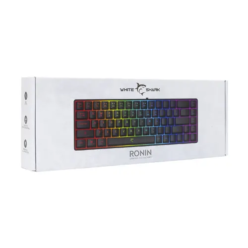 White Shark геймърска клавиатура Gaming Keyboard RONIN - Blue Switches (English US), Black - image 4