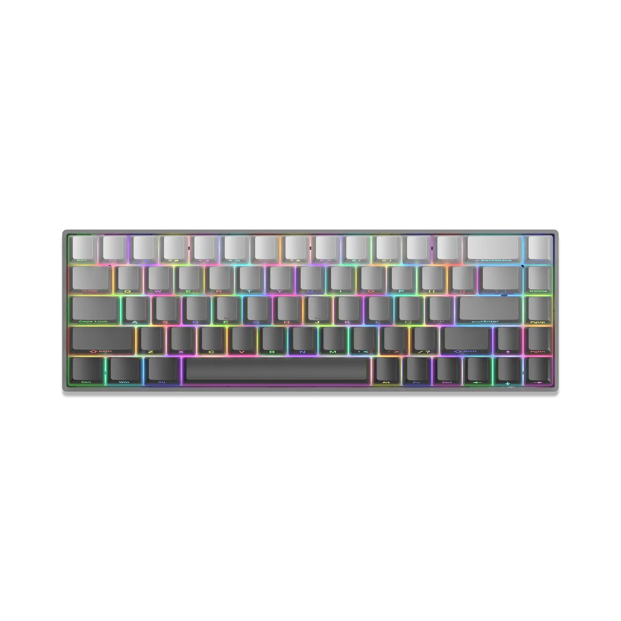 White Shark tastatură mecanică gaming NUNCHAKU - Red Switches (Engleză US), Gri