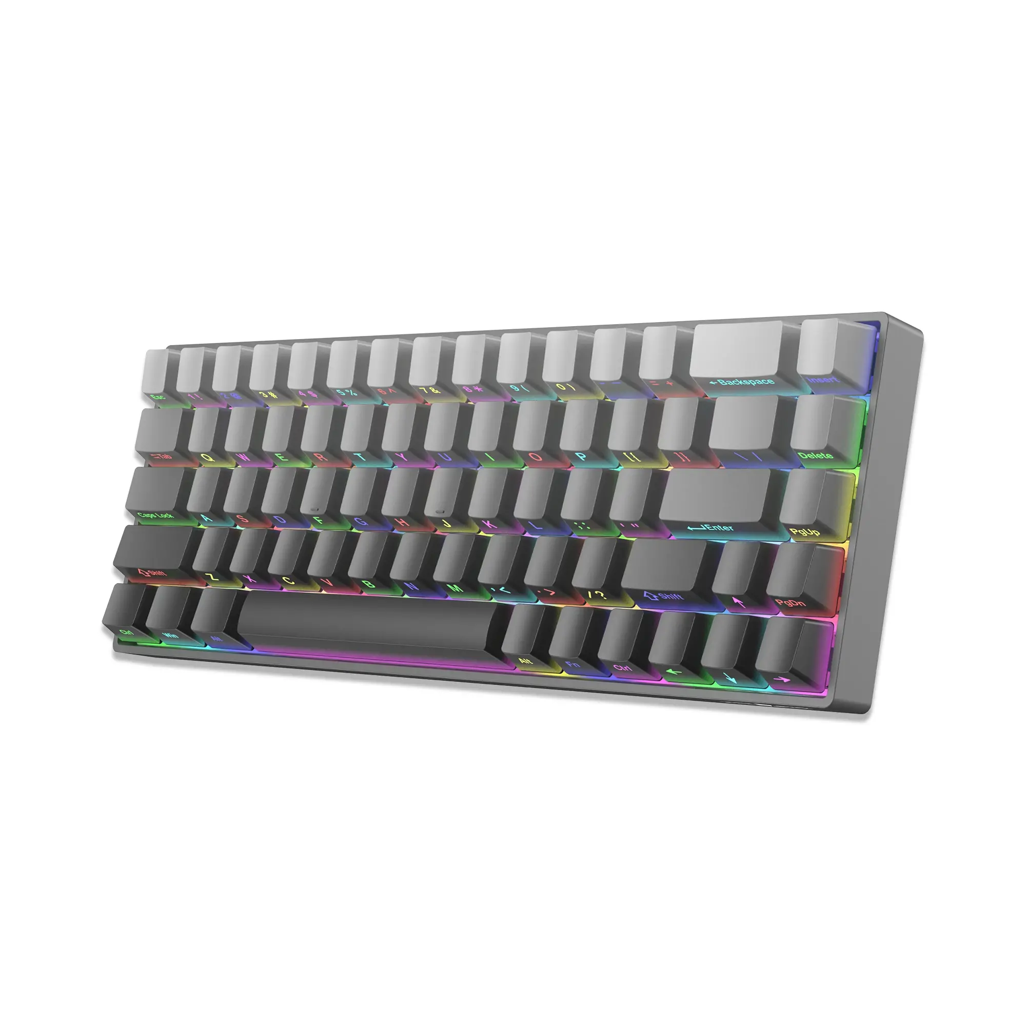 White Shark геймърска механична клавиатура Gaming Mechanical Keyboard NUNCHAKU - Red Switches (English US), Grey - image 2