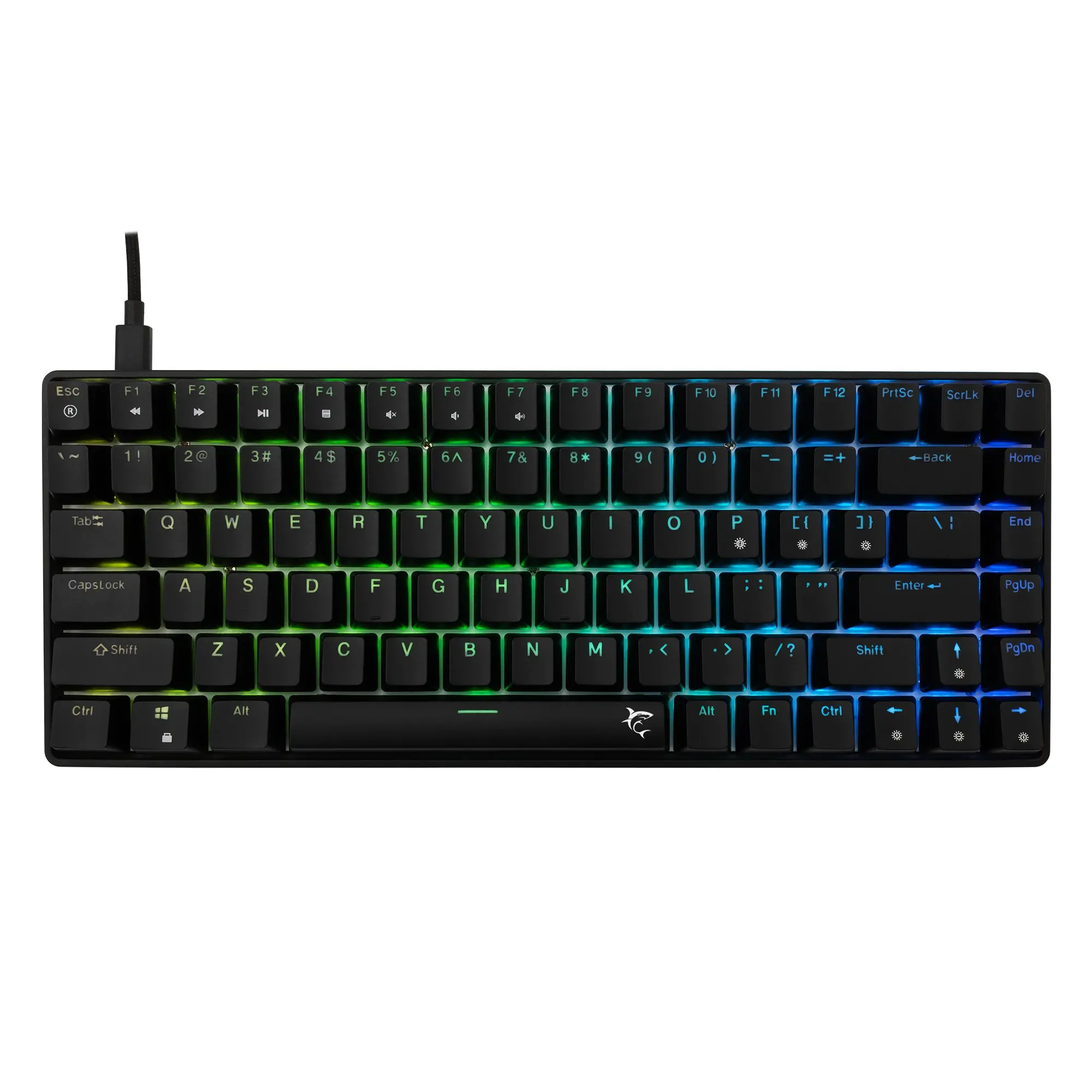 White Shark геймърска механична клавиатура Gaming Mechanical Keyboard HAMACHI - YUSYA 5P Blue Switches (English US), Black